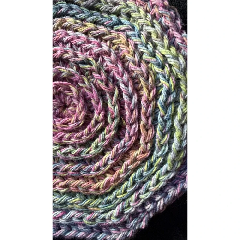 Handmade Crochet Spiral Cotton Face Scrubby‎ Spa Washcloth Reusable 5.5 Inch